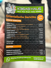 Menu du Kebab Haus à Stralsund