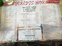 Restaurant de spécialités asiatiques Paradis Wok à Valenciennes (la carte)