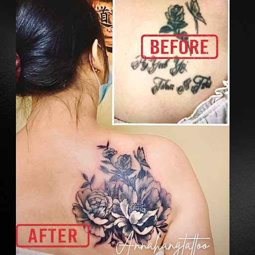 Explore floral sleeve tattoo ideas, creative tattoo ideas in Garden Grove, available at Anna Hang Tattoo