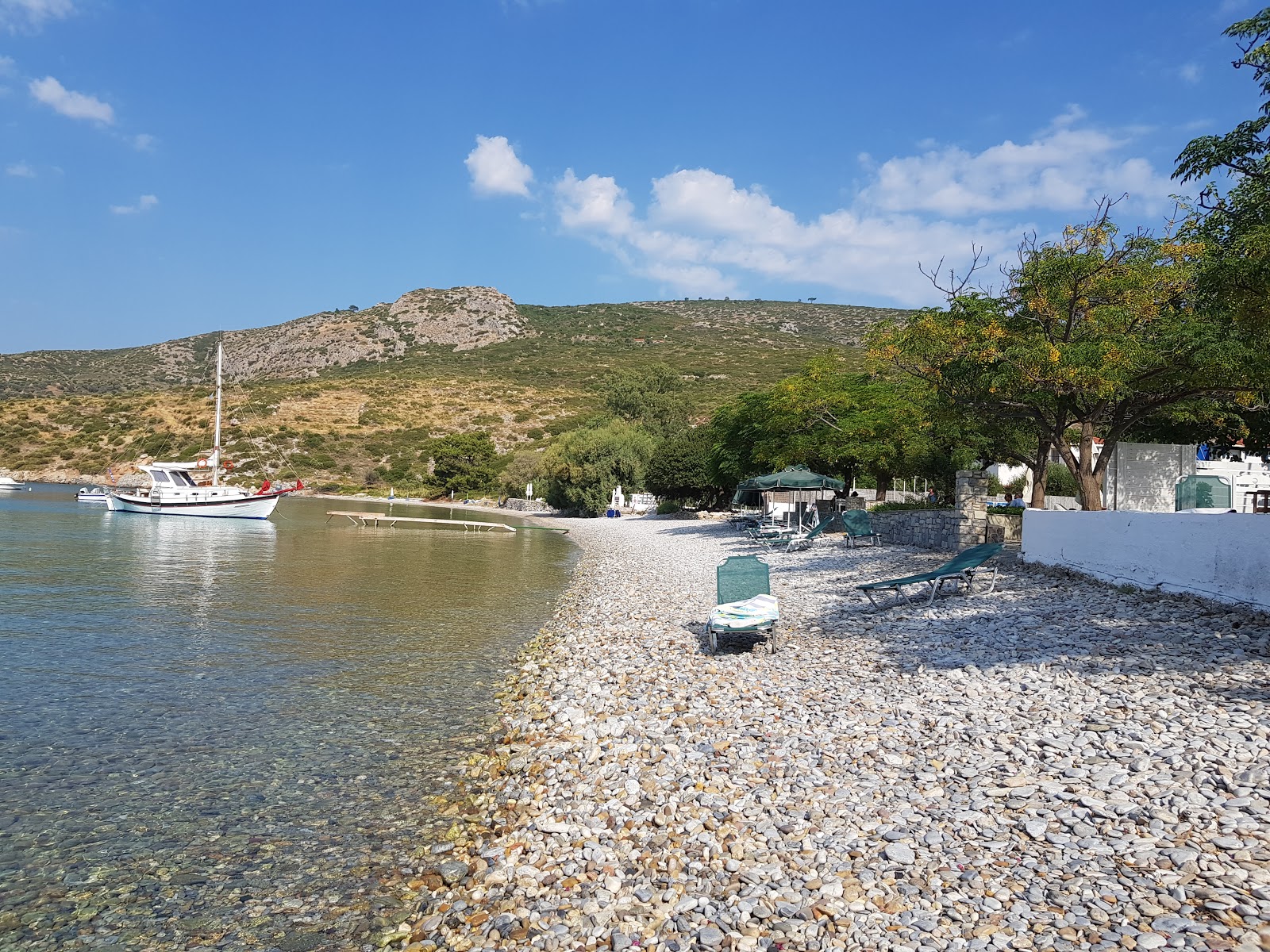 Photo of Vathi beach and the settlement
