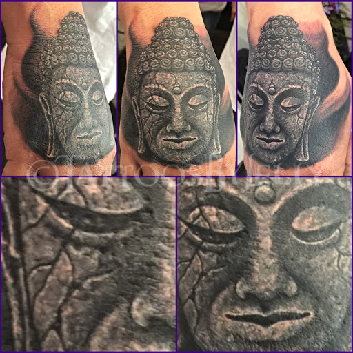 Explore tattoo sleeve ideas colour, creative tattoo ideas in San Angelo, available at Jellys Surly Skull, LLC