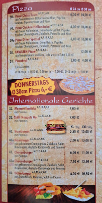 Menu / carte de XXL Diner à Cadenberge