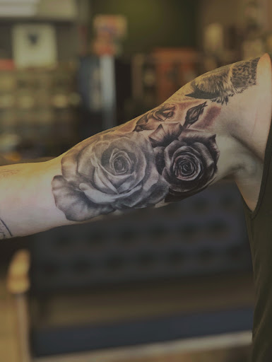 Explore piano tattoo ideas, creative tattoo ideas in Graham, available at Transcendence Art Studio & Tattoo