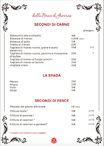 Menu du Ristorante La Brace - Da Guerrino à Cerveteri