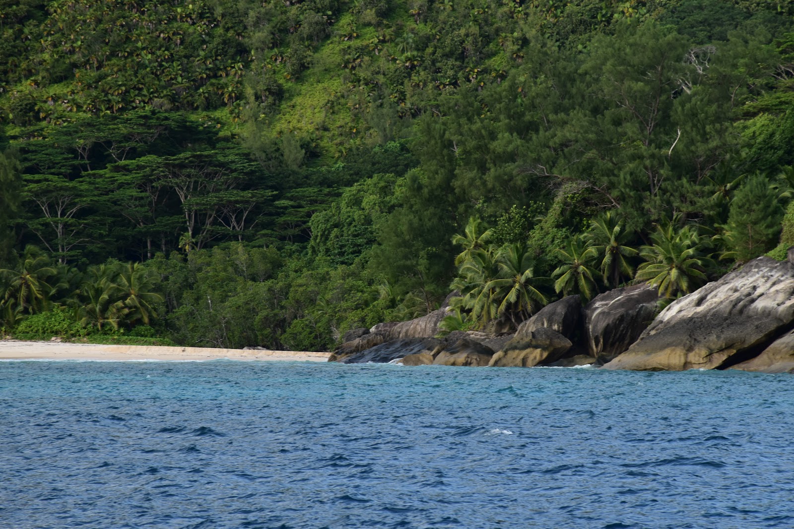 Photo of Anse Patates Beach with partly clean level of cleanliness