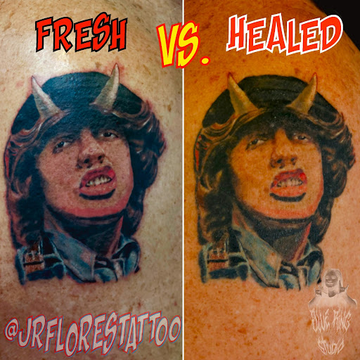 Explore daredevil tattoo ideas, creative tattoo ideas in Caldwell, available at Blue Ring Studio Tattoo & Piercing