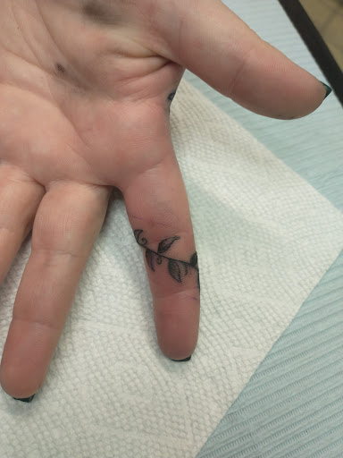 Explore finger tattoo ideas, creative tattoo ideas in Carbondale, available at MsCandyTattoo