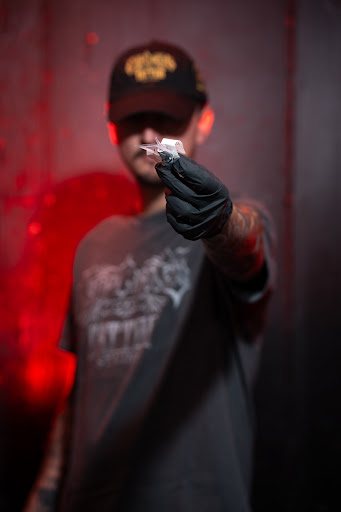 Explore one line tattoo ideas, creative tattoo ideas in Corona, available at Crop Circles Tattoo Studio