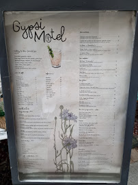 Restaurant GYPSI MOTEL à Paris (le menu)