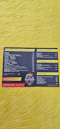 Menu du Chez Felipé Pizza à Lattes