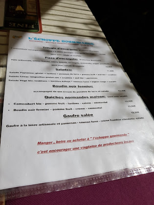 menu du restaurants L'échoppe gourmande à Saint-Céneri-le-Gérei