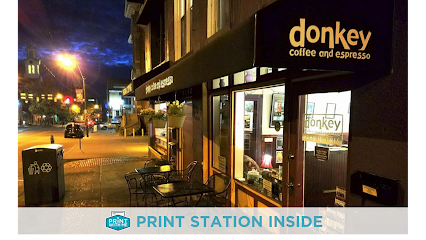 PrintWithMe Print Kiosk at Donkey Coffee & Espresso