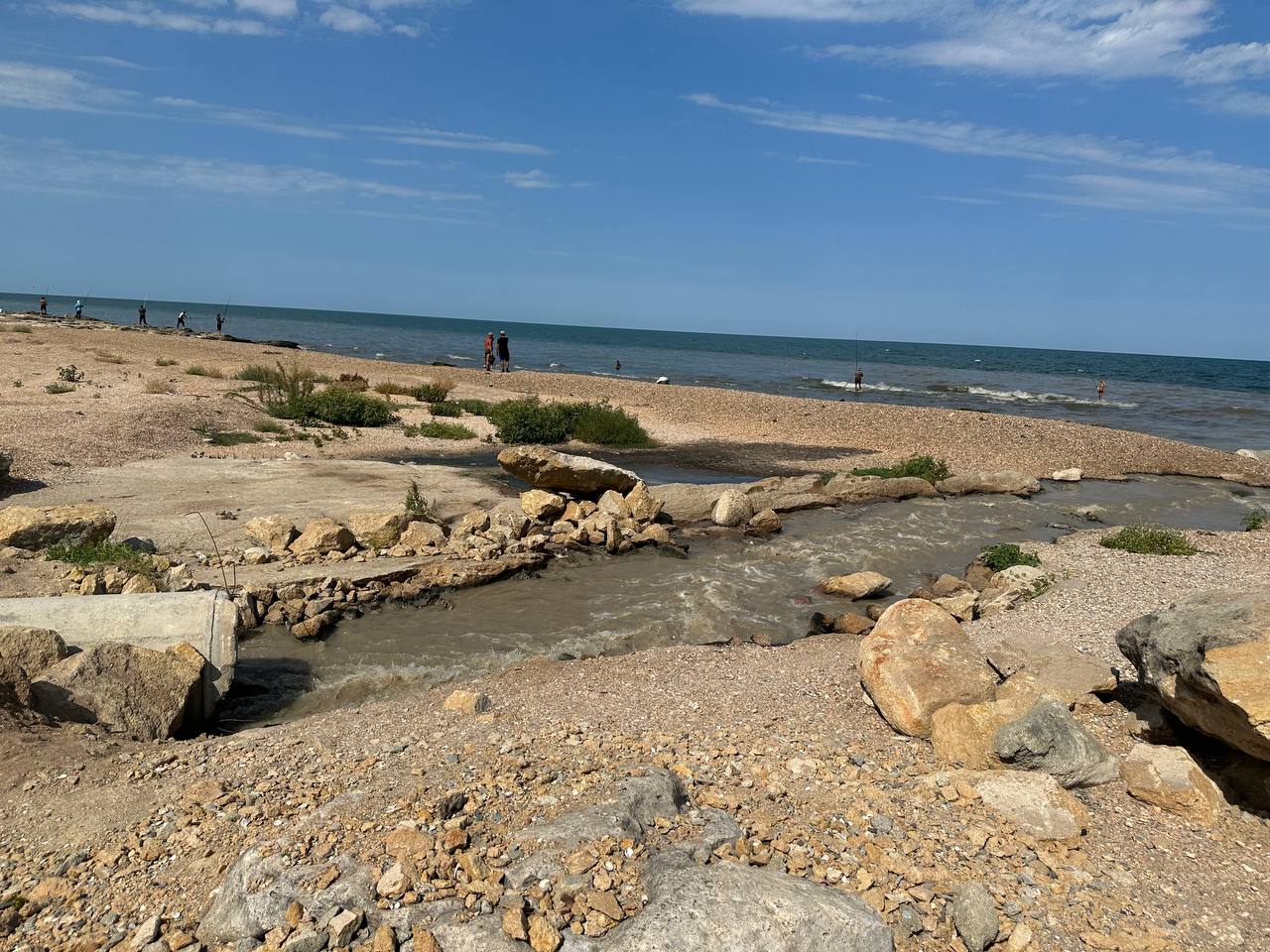 Photo de Derbent Beach protégé par des falaises