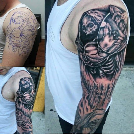 Explore cadillac tattoo ideas, creative tattoo ideas in Atlantic Beach, available at The Ink Chamber Tattoo Parlor