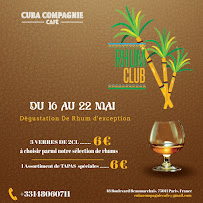 Cuba Compagnie Café à Paris menu