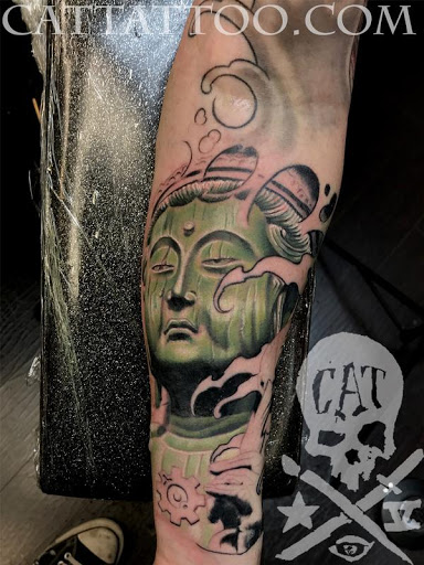 Explore anatomical heart tattoo ideas, creative tattoo ideas in Addison, available at Cat Tattoo