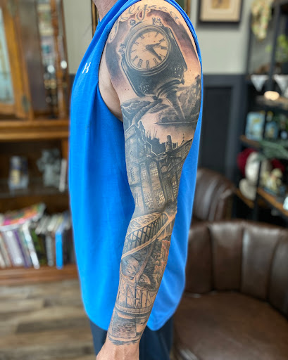 Explore noah's ark tattoo ideas, creative tattoo ideas in Fogelsville, available at Gilded Heron Tattoo