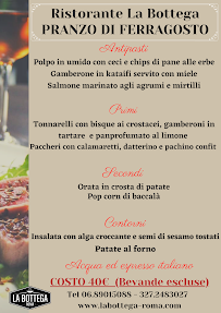 Restaurant La Bottega Roma à Rome - menu / carte