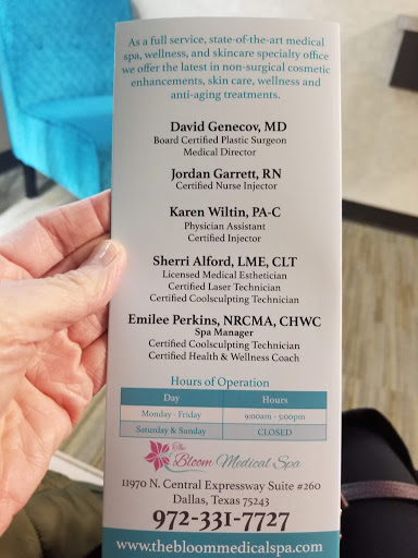 Medical Spa «The Bloom Medical Spa», reviews and photos, 11970 N Central Expy #260, Dallas, TX 75243, USA