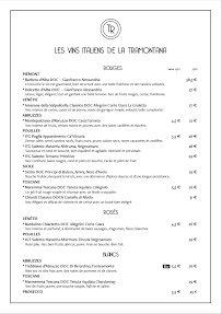 Restaurant italien Tramontana Ristorante à Lille (le menu)