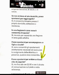 Menu / carte de L'orso bianco 1 Velate à Usmate Velate