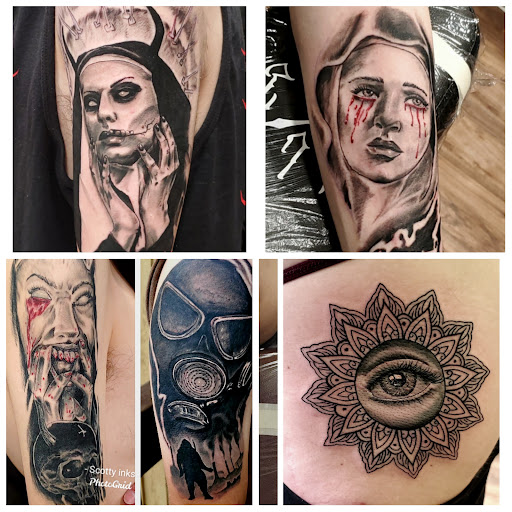 Explore women half sleeve tattoo ideas, creative tattoo ideas in Sheridan, available at Beard N Lady Tattoo