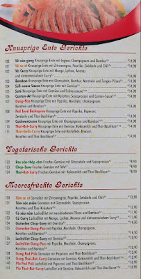Restaurant Linh Van à Neufahrn bei Freising (le menu)