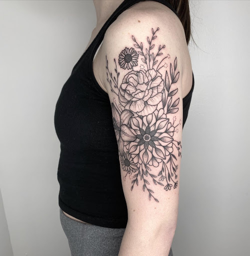 Explore tribal head tattoo ideas, creative tattoo ideas in Lancaster, available at MermGoddess Tattoo Studio & Gallery