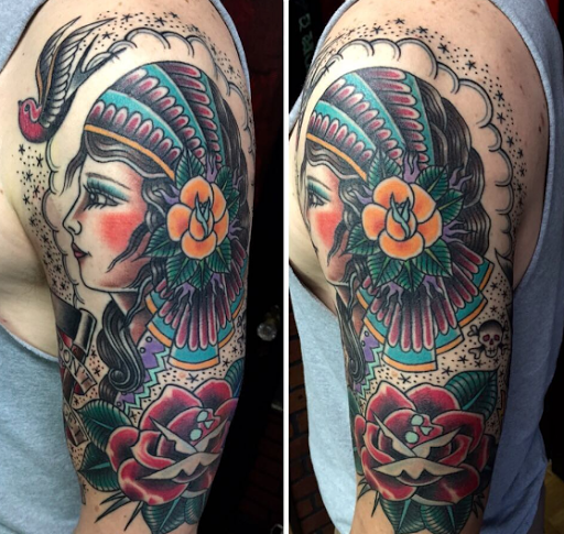 Explore rose tattoo ideas for females, creative tattoo ideas in Columbus, available at Sweet Baby Octane