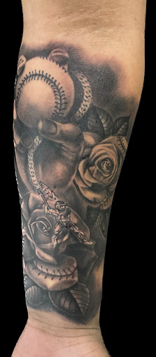 Explore dolphin tattoo ideas for females, creative tattoo ideas in Weatherford, available at Weatherford Tattoo Co.