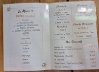 Menu / carte de Auberge du Col de Legal à Saint-Projet-de-Salers