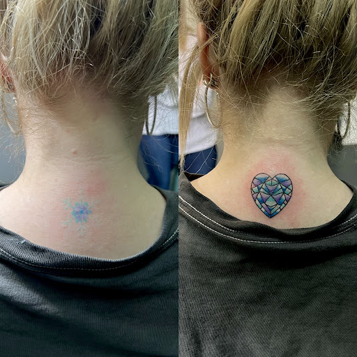 Explore spongebob and patrick tattoo ideas, creative tattoo ideas in Meridian, available at Creative Pain Tattoo Studio