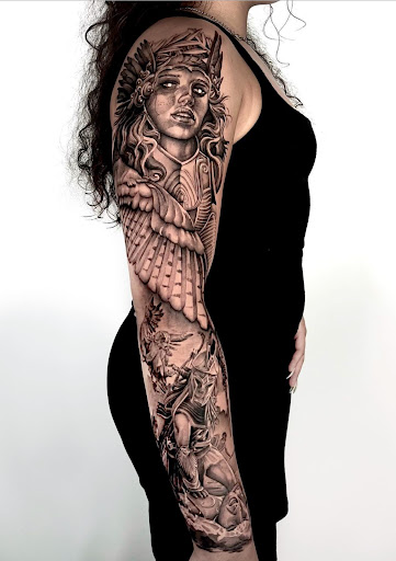 Explore heartagram tattoo ideas, creative tattoo ideas in Fort Lauderdale, available at Borrowed Time Tattoo