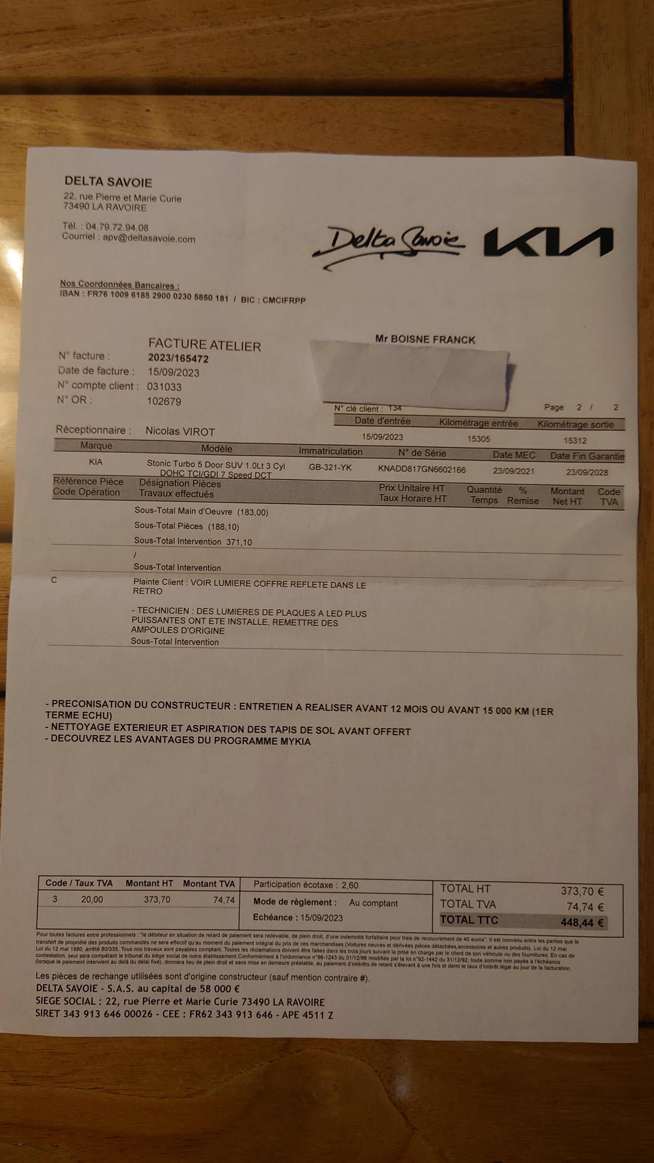 Photo n° 6 de l'avis de Franck.o fait le 28/09/2023 à 19:47
