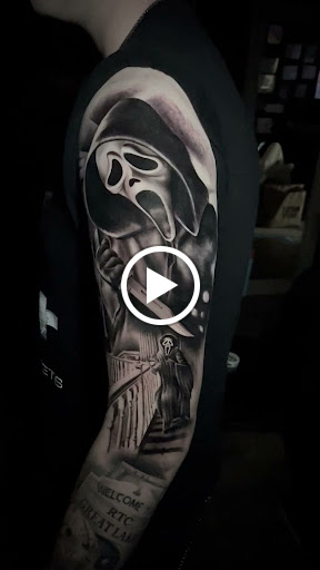 Explore collarbone tattoo ideas for guys, creative tattoo ideas in Goose Creek, available at Red Kirin Tattoo