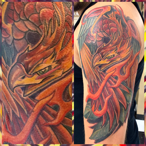 Explore child's name tattoo ideas, creative tattoo ideas in Augusta, available at Mr. Tattoo