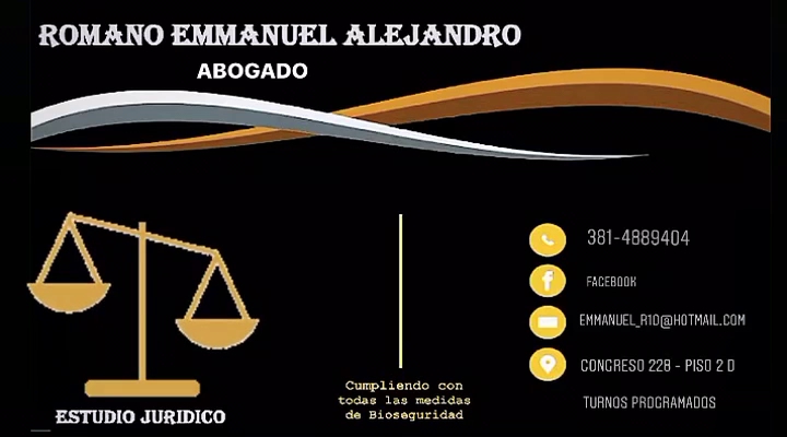 ESTUDIO JURIDICO ROMANO EMMANUEL ALEJANDRO