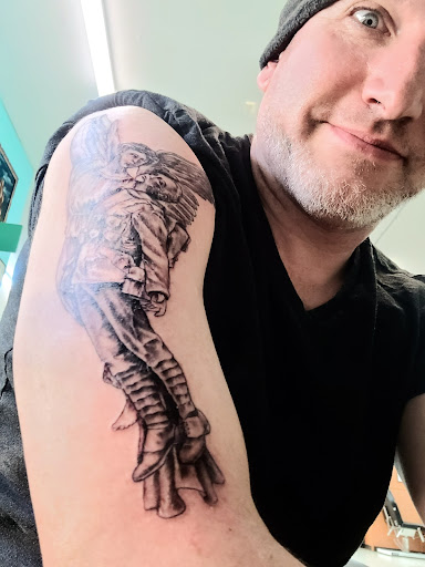 Explore soldier tattoos ideas, creative tattoo ideas in Everett, available at Sunken Ship Tattoos