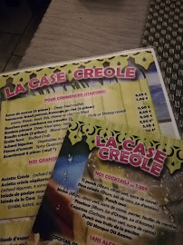 La Case Créole à Aix-en-Provence menu