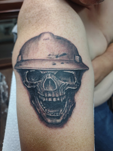 Explore bison tattoo ideas, creative tattoo ideas in Lubbock, available at Sinners & Saints Art Company