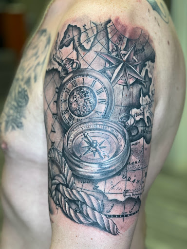 Explore truck driver tattoo ideas, creative tattoo ideas in Watford City, available at Soulful Ink Studios