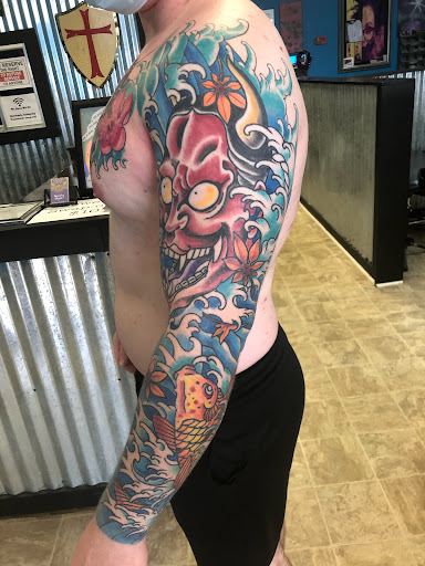 Explore female arm tattoo ideas, creative tattoo ideas in Leesville, available at Integrity Tattoo
