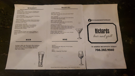 Bar & Grill «Richards Restaurant & Lounge», reviews and photos, 19 N McIntosh St, Elberton, GA 30635, USA