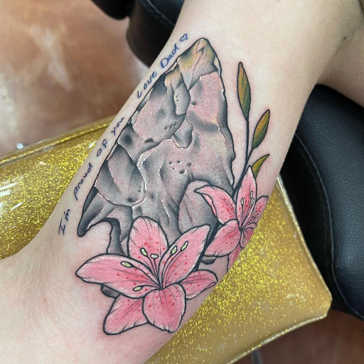 Explore cannabis tattoo ideas, creative tattoo ideas in Aledo, available at Elevated Tattoo & Piercing