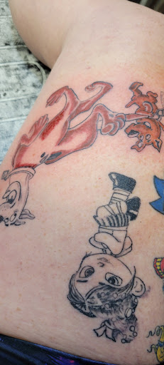 Explore witch tattoo ideas, creative tattoo ideas in Sulphur Springs, available at Legacy 13 Tattoo Studio