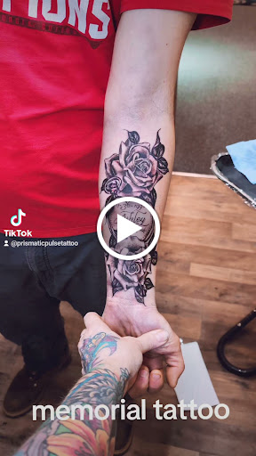 Explore tattoo sleeve filler ideas, creative tattoo ideas in Cornelia, available at Prismatic Pulse Tattoo