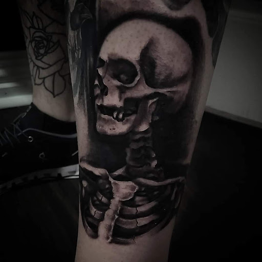 Explore heavy equipment tattoo ideas, creative tattoo ideas in Midlothian, available at Rivermore Tattoo