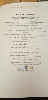 Restaurant gastronomique Cuisine et Dépendances By Fabrice BONNOT à Lyon (le menu)