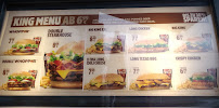 Restauration rapide Burger King Piding à Piding (le menu)