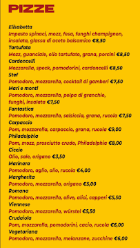 Carte du Pizzeria de Massimo à Conversano